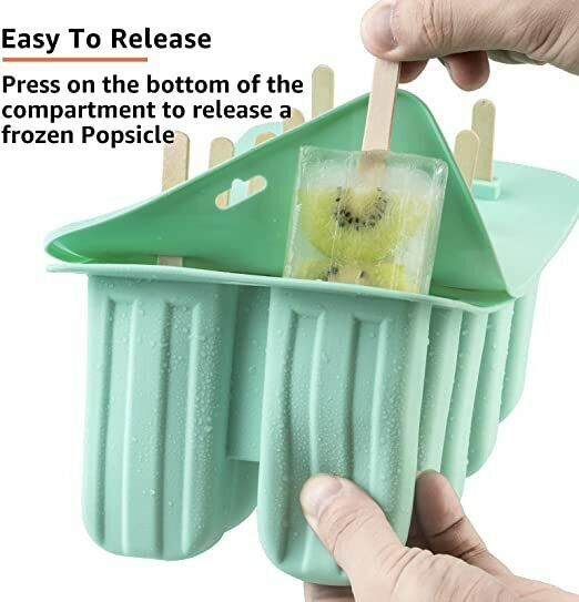 Popsicle Molds, Silicone Ice Pop Molds, BPA Free Reusable Ice Cream Maker - Fresh Stock Dated December 2025