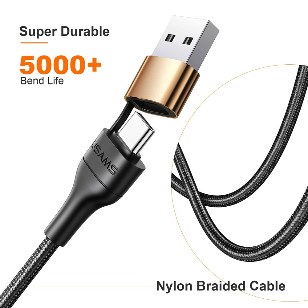 USB C Multi Fast Charging Cable MJEMS PD 60W Nylon Braided Cord 4-in-1 3A 4FT - Fresh Stock Dated February 2026