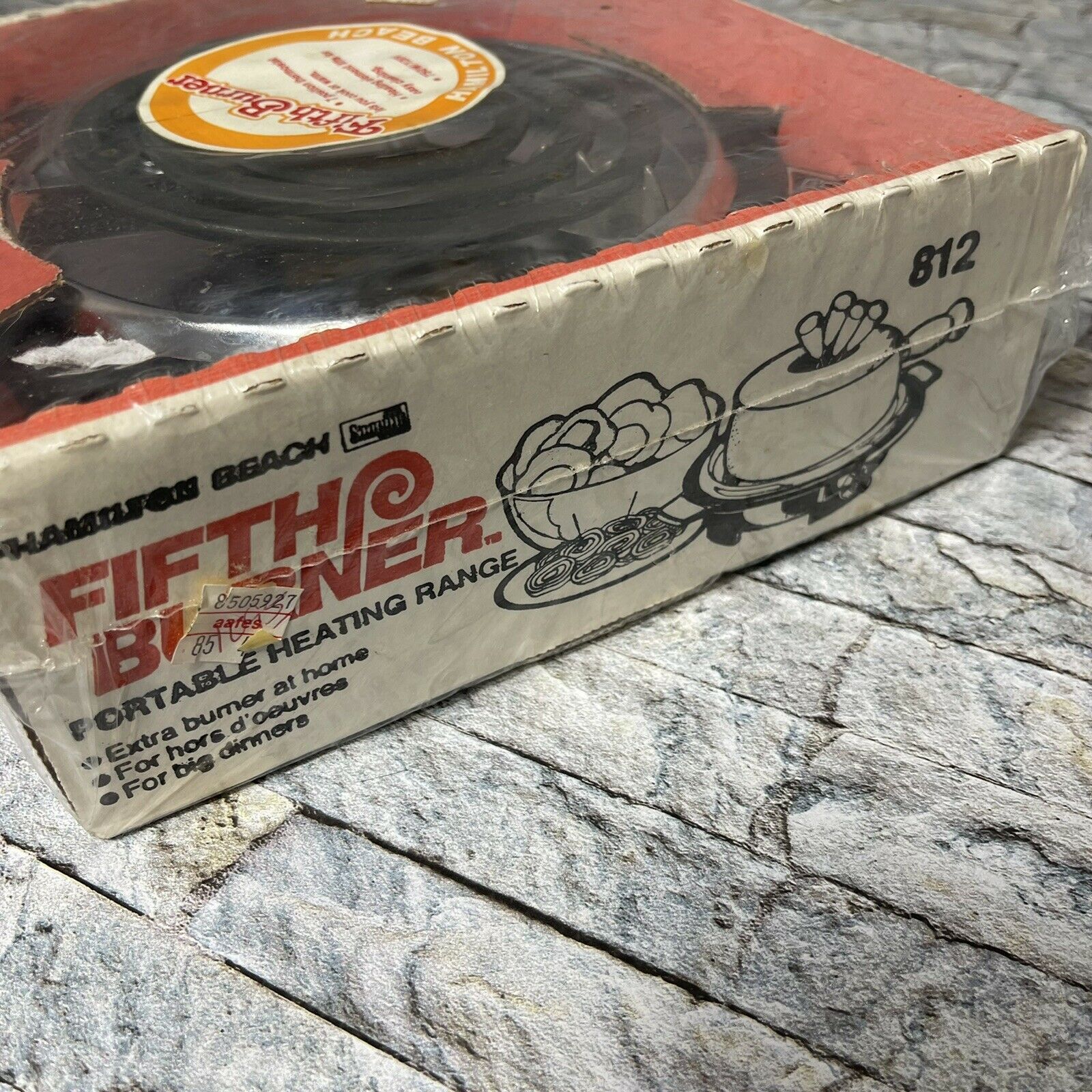 Hamilton Beach Fifth Burner 812 New Sealed in Original Package Vintage USA Made - Fresh Stock Dated February 2026