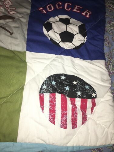 Boys Sports Themed Multi-Color Standard Size Pillow Sham; Excellent Condition. - Fresh Stock Dated December 2025