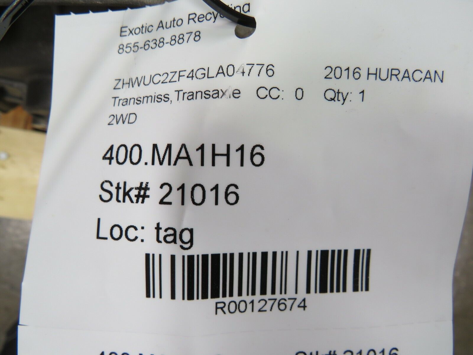 Lamborghini Huracan, 2WD, Transmission, Transaxle, Used - Fresh Stock Dated February 2026