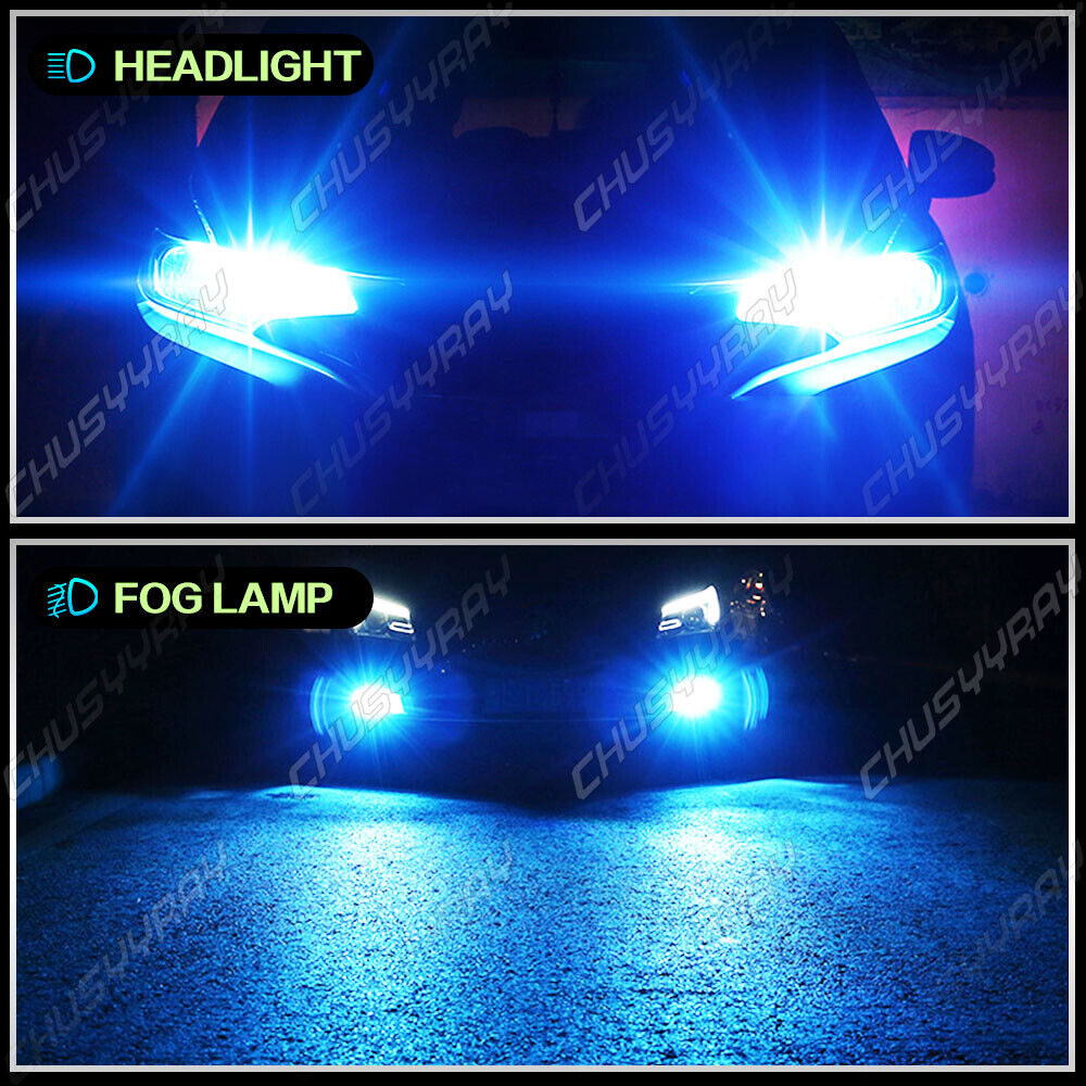 H4 9003 LED Headlight For Honda Motorcycle Hi/Low Beam 8000K Ice Blue Bulbs Kit - Fresh Stock Dated March 2026