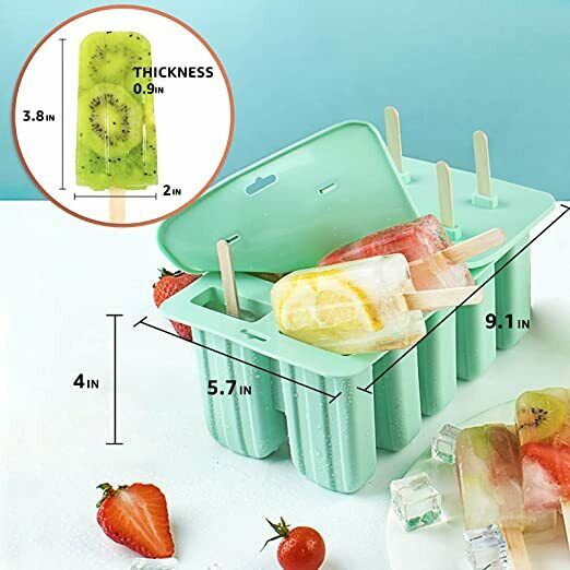 Popsicle Molds, Silicone Ice Pop Molds, BPA Free Reusable Ice Cream Maker - Fresh Stock Dated December 2025