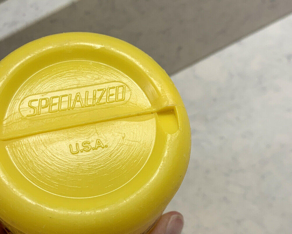 Vintage Yellow SPECIALIZED plastic water bottle, Pre-owned - Fresh Stock Dated December 2025