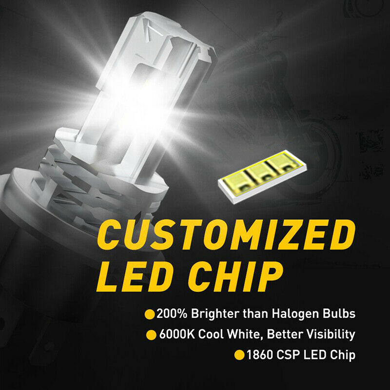 New 1pc H4 9003 HB2 LED Bulb Hi/Lo Beam White Motorcycle Headlight High Power / - Fresh Stock Dated February 2026