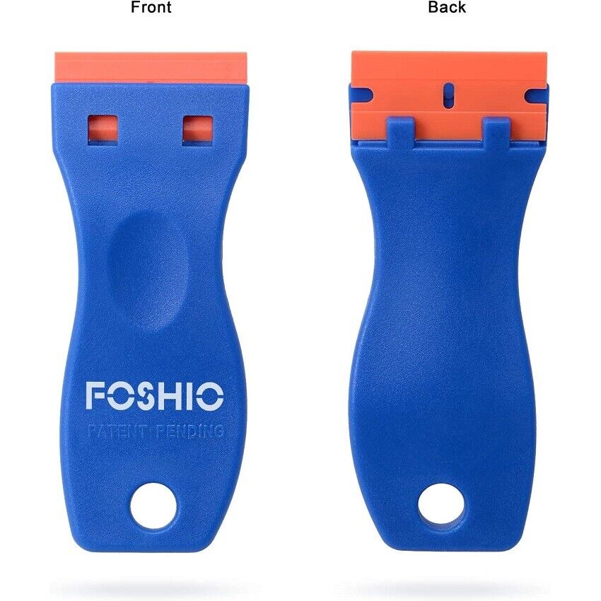 Plastic Razor Blade Scraper 2 Pcs Holding Tool 100 Pcs Double Sharp Edge Remover - Fresh Stock Dated February 2026
