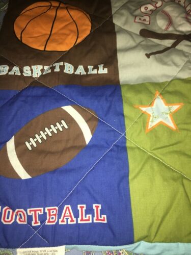 Boys Sports Themed Multi-Color Standard Size Pillow Sham; Excellent Condition. - Fresh Stock Dated December 2025