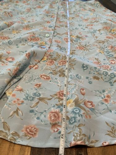 Vintage 80s Blue Floral Cottagecore Midi Skirt XXL 20 - Fresh Stock Dated February 2026