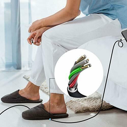 CyvenSmart [3 Pack 6ft] Compatible with Samsung Galaxy S10 S9 6Foot, SILVER - Fresh Stock Dated February 2026