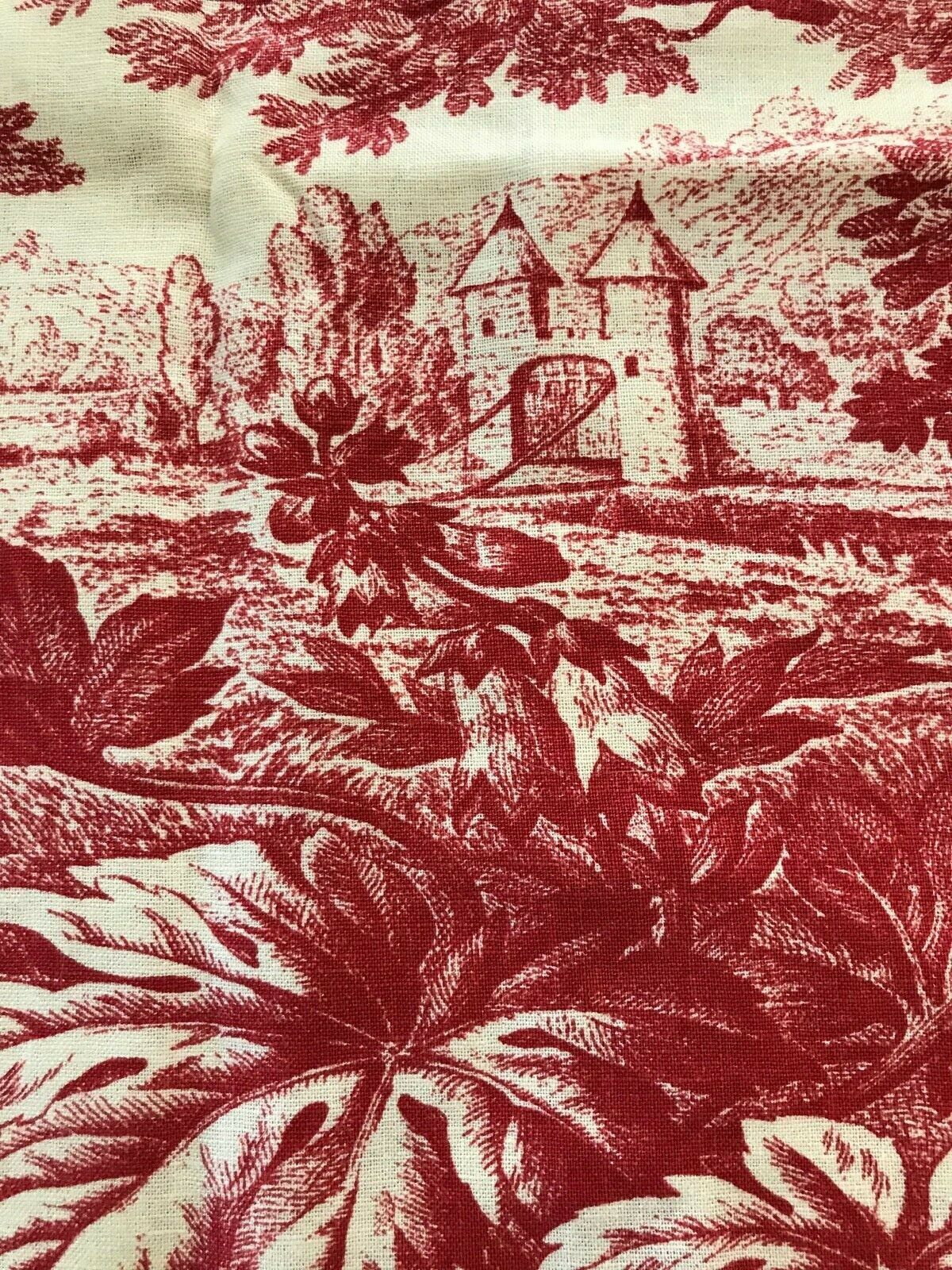 POTTERY BARN  PILLOW SHAM ~ MATINE RED TOILE ~ COTTON / LINEN BLEND - Fresh Stock Dated December 2025