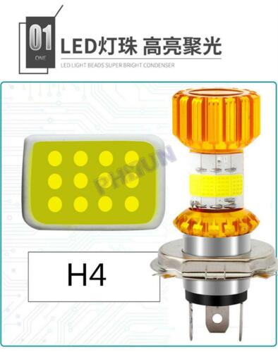12V 80W Motorcycle LED Headlight Bulb H4 Type Lamp Bulb High/Low Beam Universal - Fresh Stock Dated February 2026