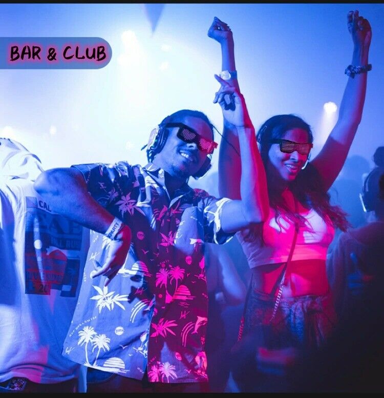 6 Colors Magic Led Eye Glasses Bluetooth App Control DIY Led Glasses - Fresh Stock Dated February 2026