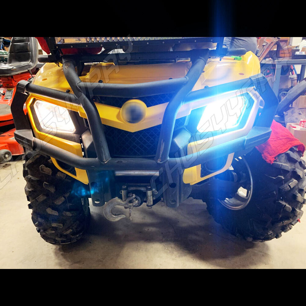 H4 9003 LED Headlight For Honda Motorcycle Hi/Low Beam 8000K Ice Blue Bulbs Kit - Fresh Stock Dated March 2026