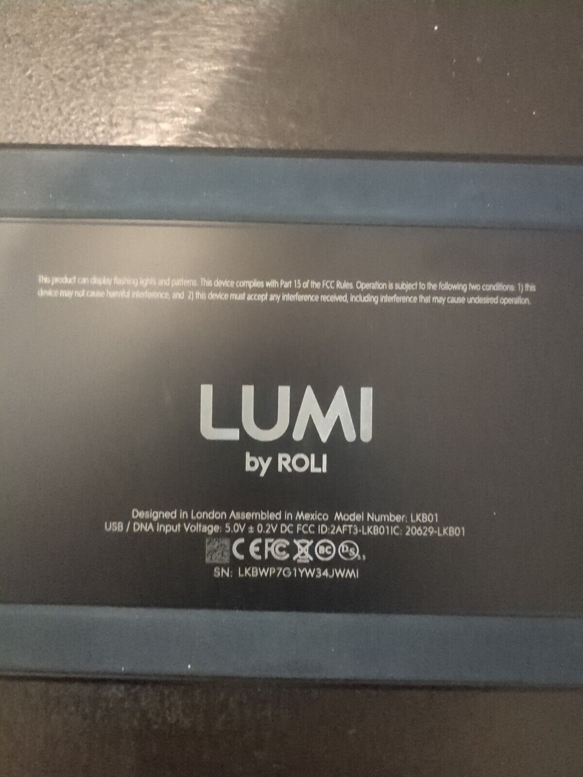 LUMI Keys by ROLI Portable Illuminated Midi Keyboard piano teacher and player - Fresh Stock Dated February 2026
