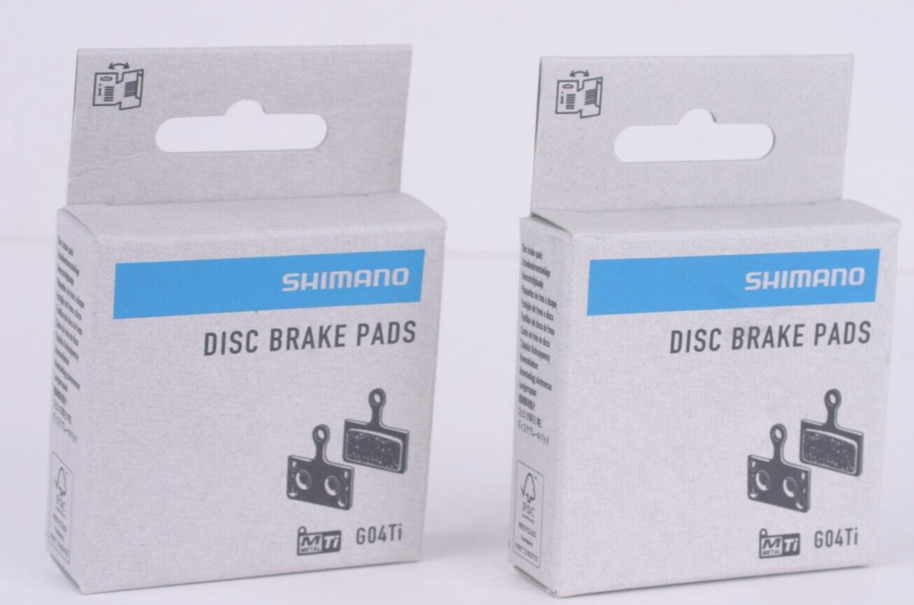 NEW Pair of 2 x Shimano G04Ti Metal Disc Brake Pads for XTR M9000 M9020 XT M8000 - Fresh Stock Dated February 2026