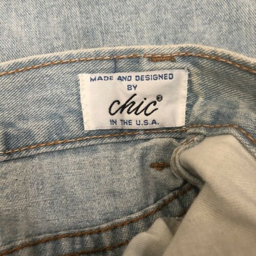 Vintage Chic Women's Size 9 Denim Skirt Pencil Style Light Wash Summer Made USA - Fresh Stock Dated February 2026