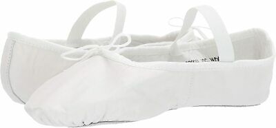 Leo Women's Ballet Russe Dance Shoe, White, 7.5 D US - Fresh Stock Dated February 2026