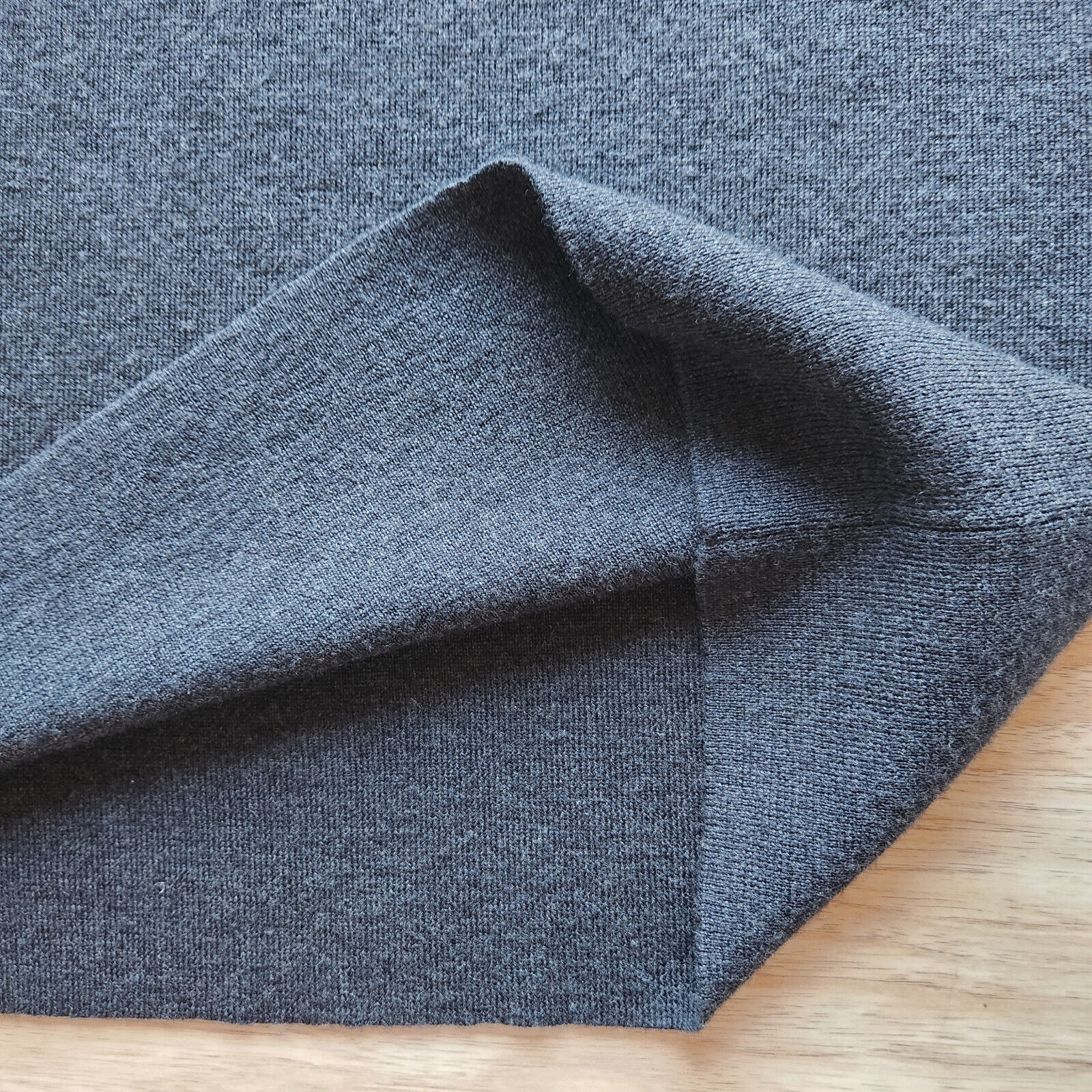 Vintage Eileen Fisher Italian Merino Wool Pencil Skirt Elastic Waist Black Sz.S - Fresh Stock Dated March 2026