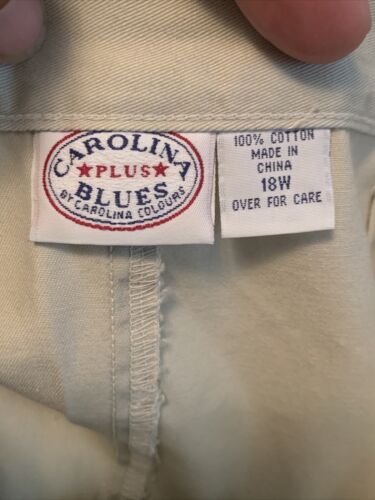 Vintage CAROLINA COLOURS Plus Blues Khaki Chino Split Long Skirt Sz 18W ❤️cb15m5 - Fresh Stock Dated March 2026