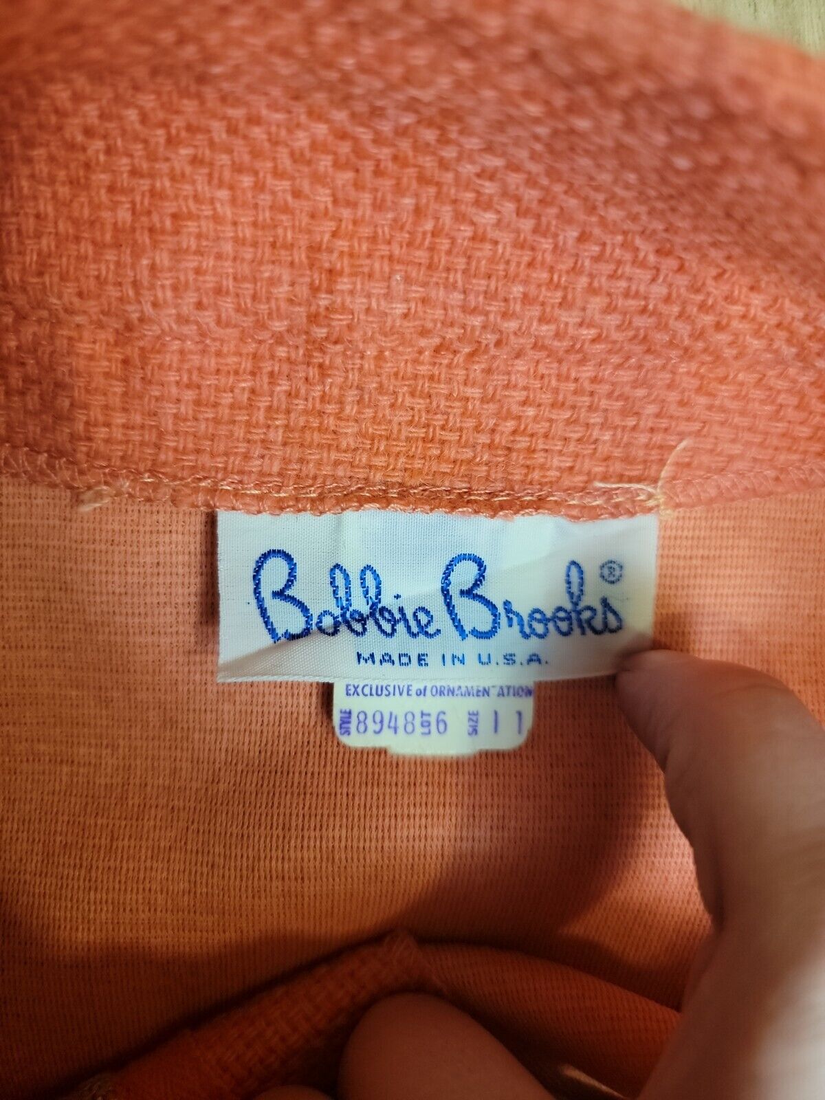 VTG'60s Bobbie Brooks High Waisted Apricot Wool Woven Hippie Mod Gogo Mini Skirt - Fresh Stock Dated March 2026