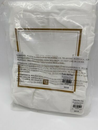 Pottery Barn Teen Ruched Sham Standard White - Fresh Stock Dated December 2025