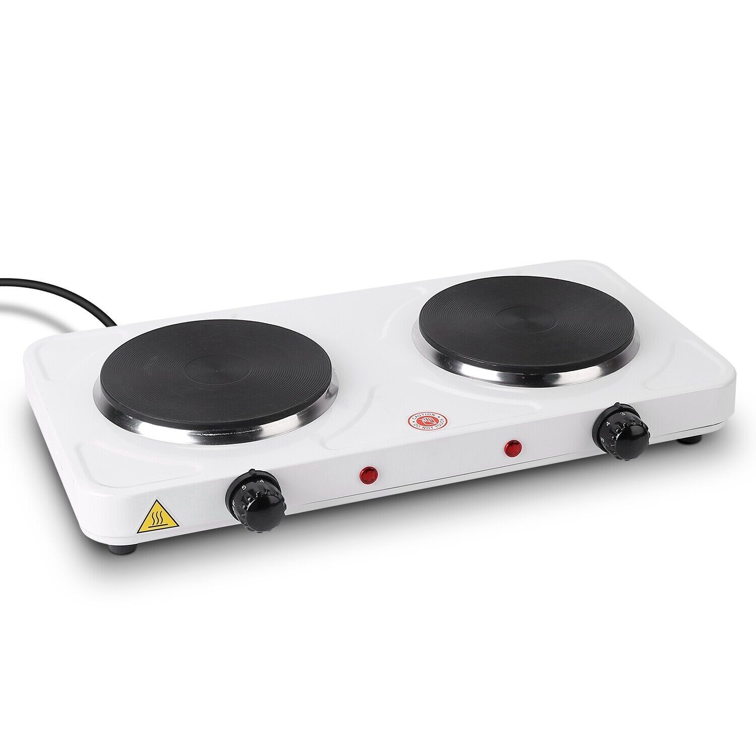 2000W Portable Cooktop Dual Burner Cast Iron Electric Stove for Kitchen Cooking - Fresh Stock Dated February 2026