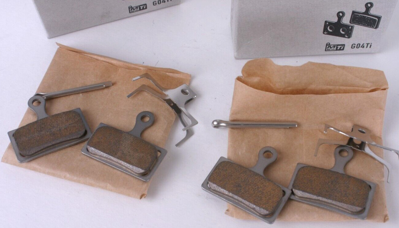 NEW Pair of 2 x Shimano G04Ti Metal Disc Brake Pads for XTR M9000 M9020 XT M8000 - Fresh Stock Dated February 2026