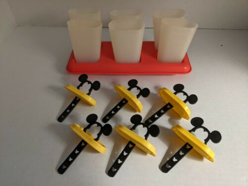 Vintage Tupperware Ice Mold Set Mickey Mouse Disney 6 Popsicle Frozen Treats - Fresh Stock Dated December 2025