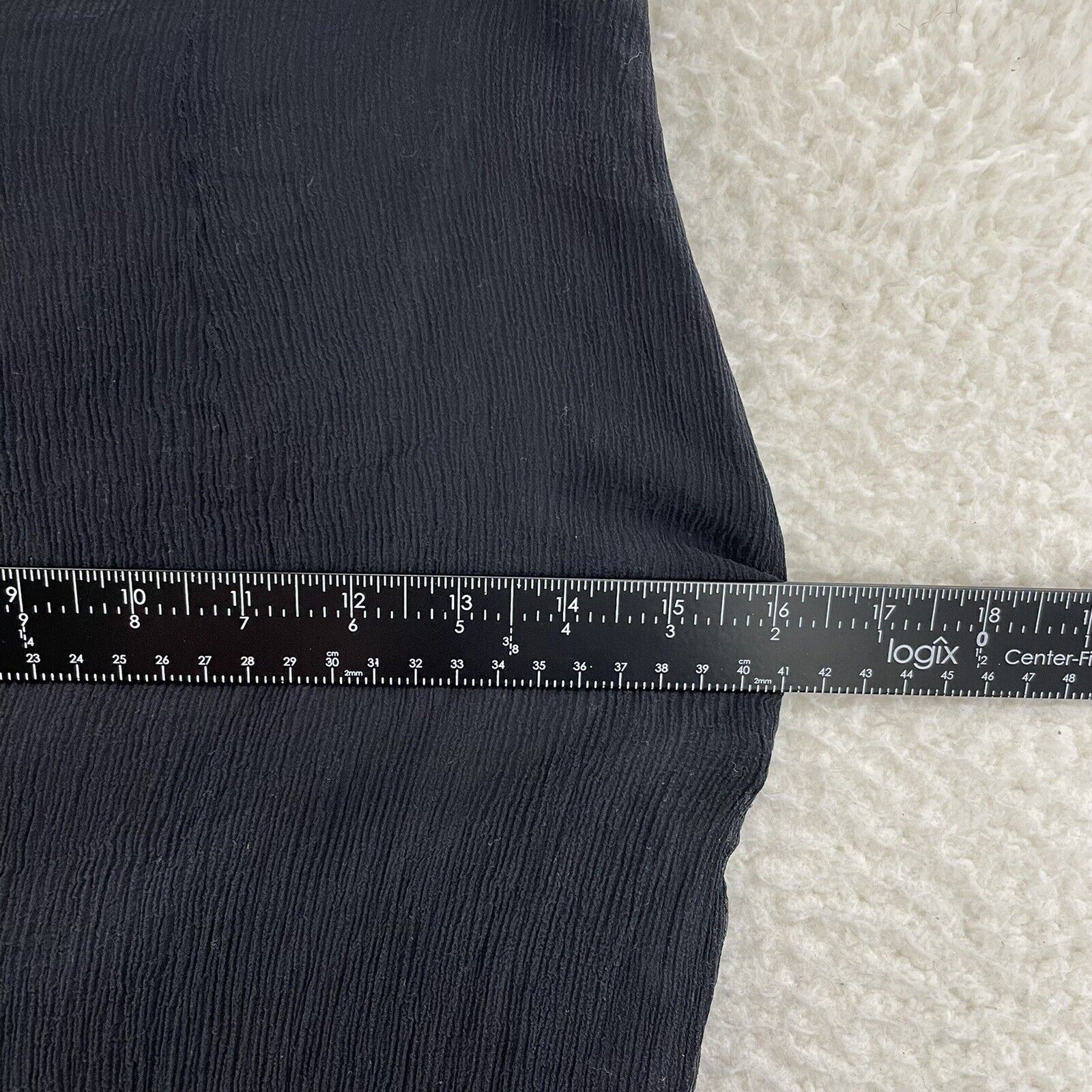 90s Y2K Vintage iCE Black 100% Silk Mesh Overlay Beaded Midi Skirt 4 6 26 27 S M - Fresh Stock Dated March 2026