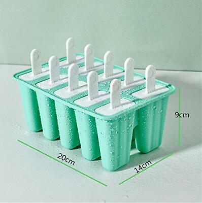 Popsicle Molds 10 Pieces Silicone Ice Pop Molds Popsicle Mold 10 Cavities-Green - Fresh Stock Dated December 2025