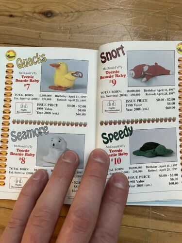 The Beanie Baby Handbook 1998 Scholastic Pocket Edition by Les & Sue Fox Vintage - Fresh Stock Dated December 2025