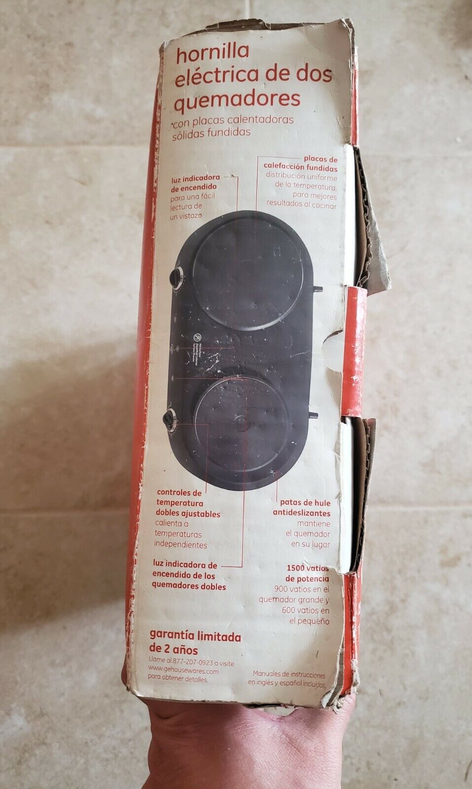 General Electric Dual Burner Hot Plate Model 169214 - Fresh Stock Dated February 2026