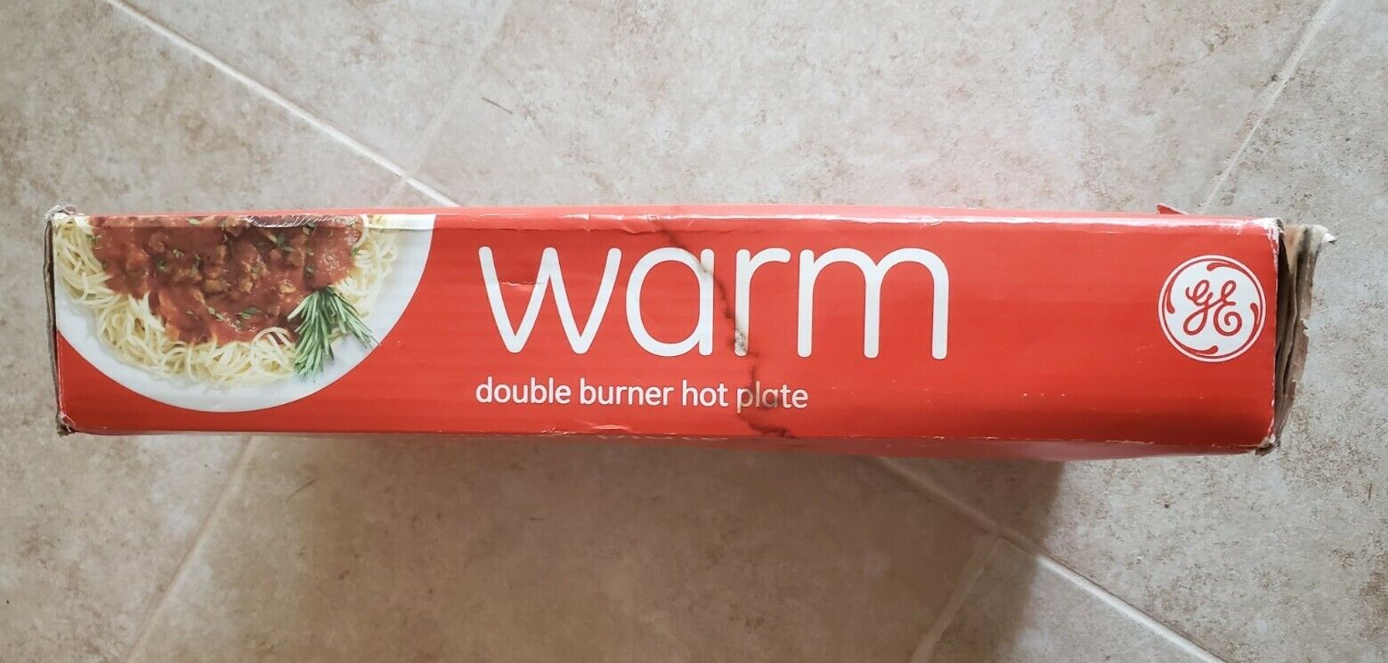 General Electric Dual Burner Hot Plate Model 169214 - Fresh Stock Dated February 2026