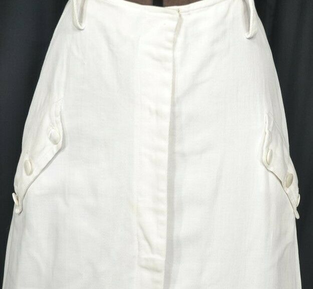 old early period skirt white long cotton twill Titanic original 19thc 1890 - Fresh Stock Dated February 2026