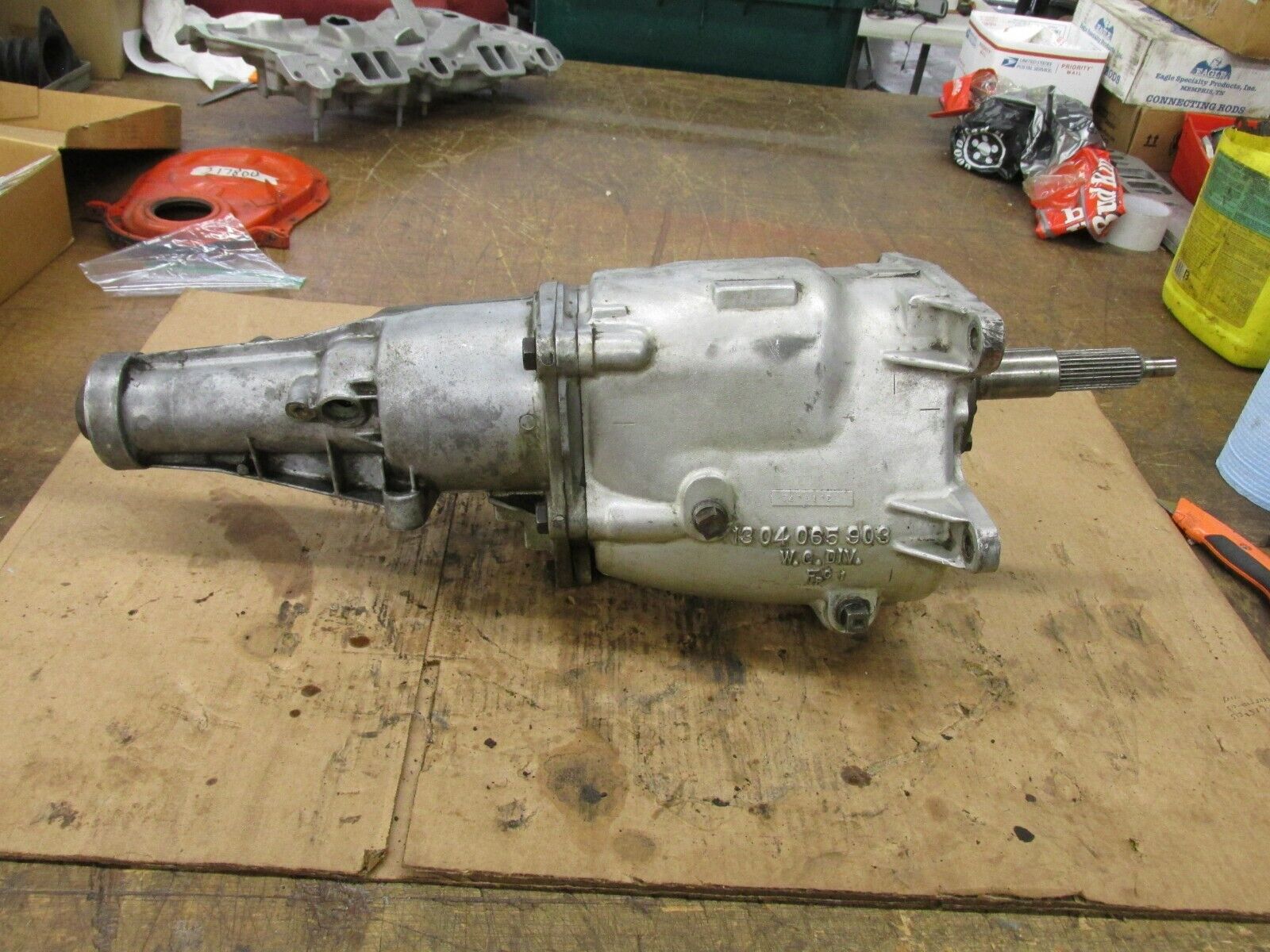1976 Corvette Borg Warner Super T10 4 Speed Transmission 1304065903 (Gear Broke) - Fresh Stock Dated February 2026