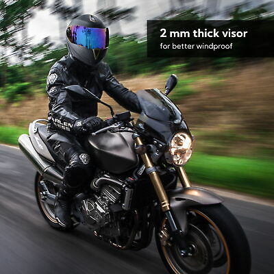 AHR RUN-M Replacement Flip Up Helmet Front Visor Solid PC Face Shield - Fresh Stock Dated February 2026