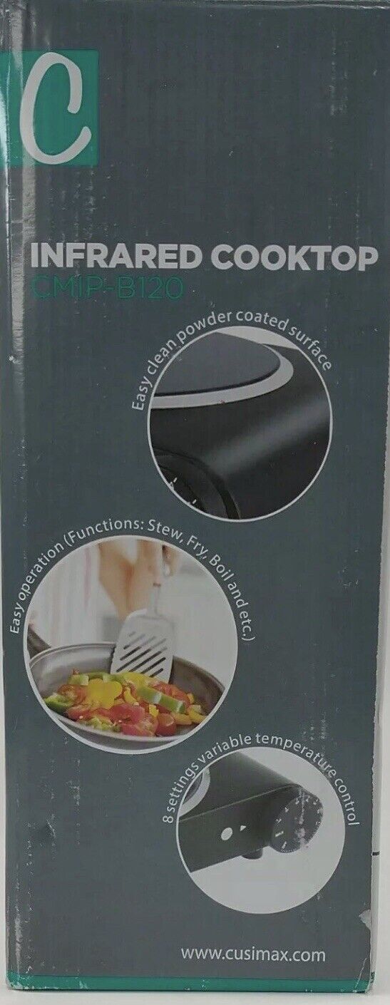 Cusimax Infrared Ceramic Hot Plate Portable Electric Single Cooktop CMIP-B120 - Fresh Stock Dated February 2026