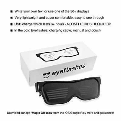 EYEFLASHES LED Glasses for Parties - LED Bluetooth Glasses for Festivals - Co... - Fresh Stock Dated February 2026