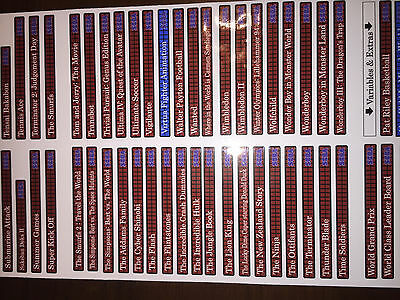 Sega Master System 338 end labels for NA (includes Europe and Brazil exclusives) - Fresh Stock Dated December 2025