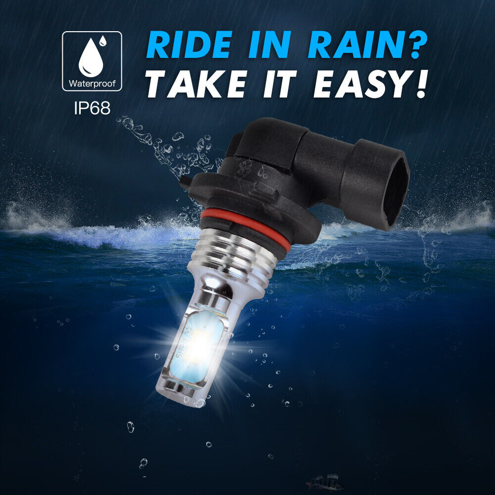 100W 9006 LED Motorcycle Headlights Bulbs For Yamaha # 5YU-84314-00-00 Low Beam - Fresh Stock Dated March 2026