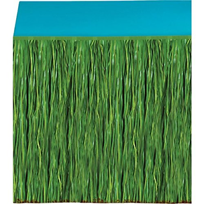 amscan Green Grass Party Table Skirt | 3 Ct. - Fresh Stock Dated February 2026