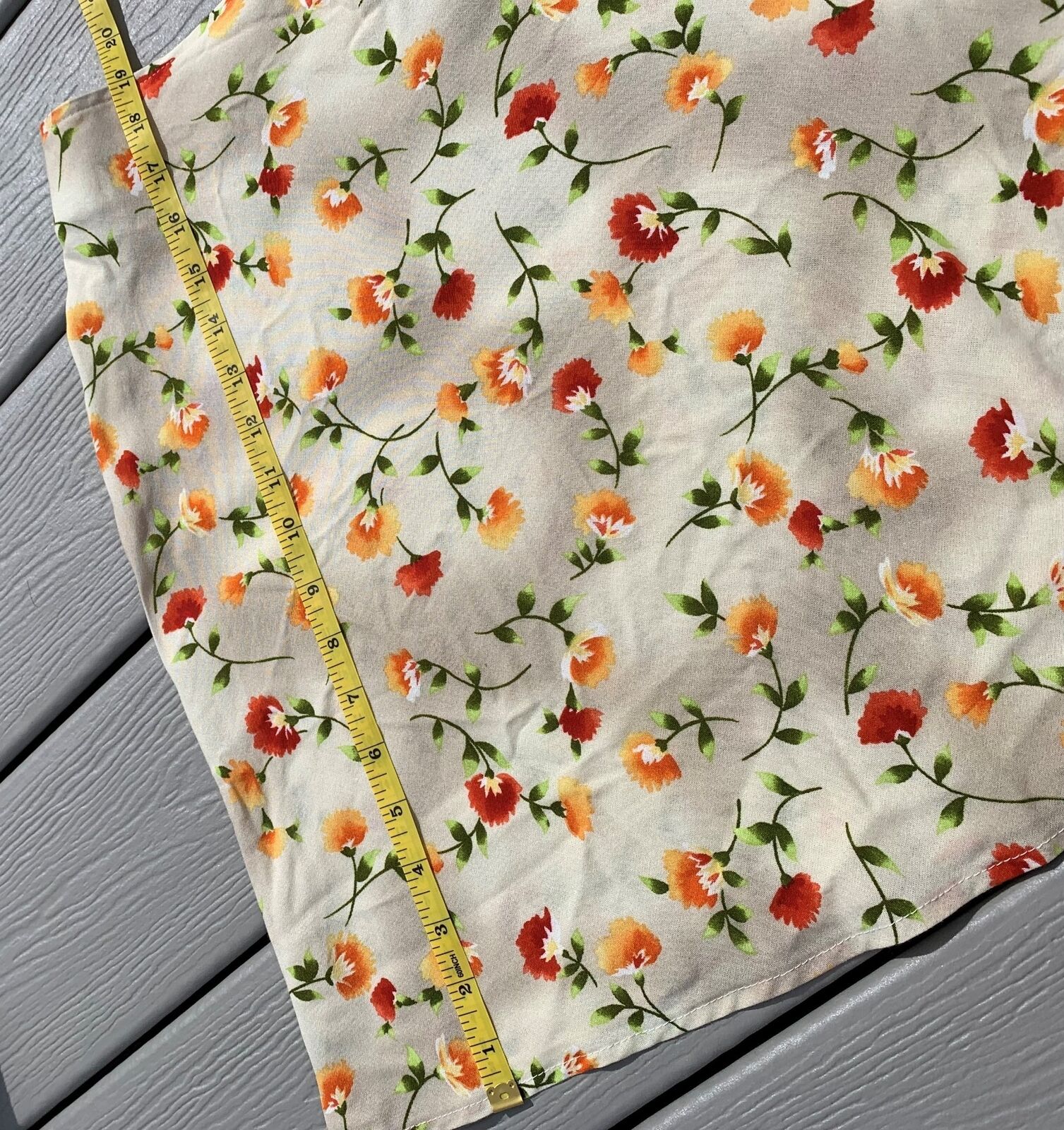 Vintage Kathie Lee Collection Skirt Light Flowy Floral Sz12 USA Tan Red Orange - Fresh Stock Dated March 2026