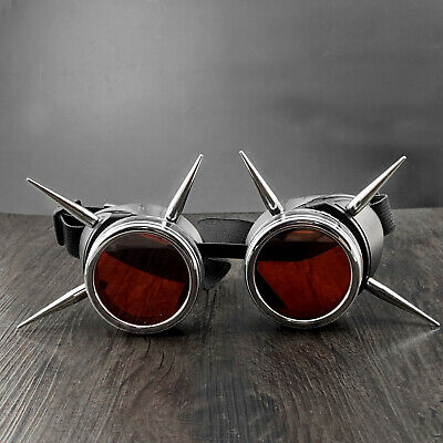 Unisex Steampunk Goggles Punk Sunglasses Long Rivet Cosplay Glasses R01 - Fresh Stock Dated February 2026