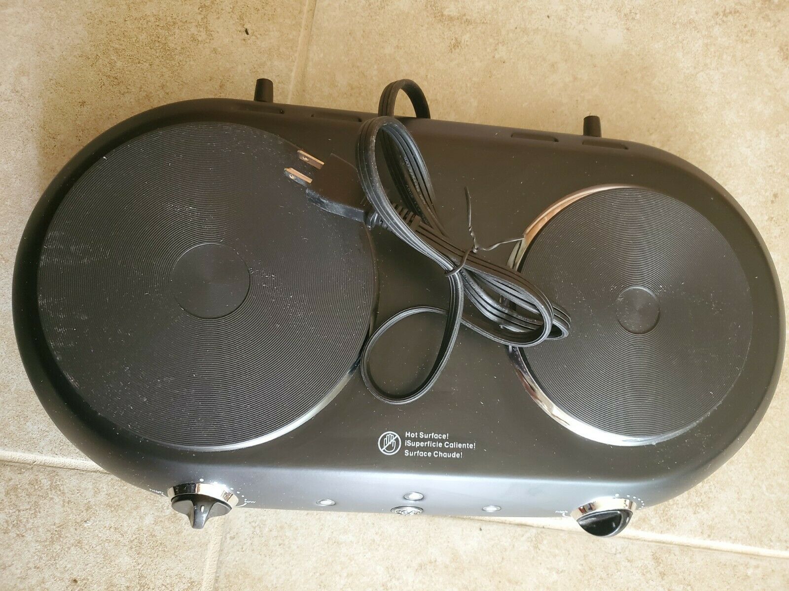 General Electric Dual Burner Hot Plate Model 169214 - Fresh Stock Dated February 2026