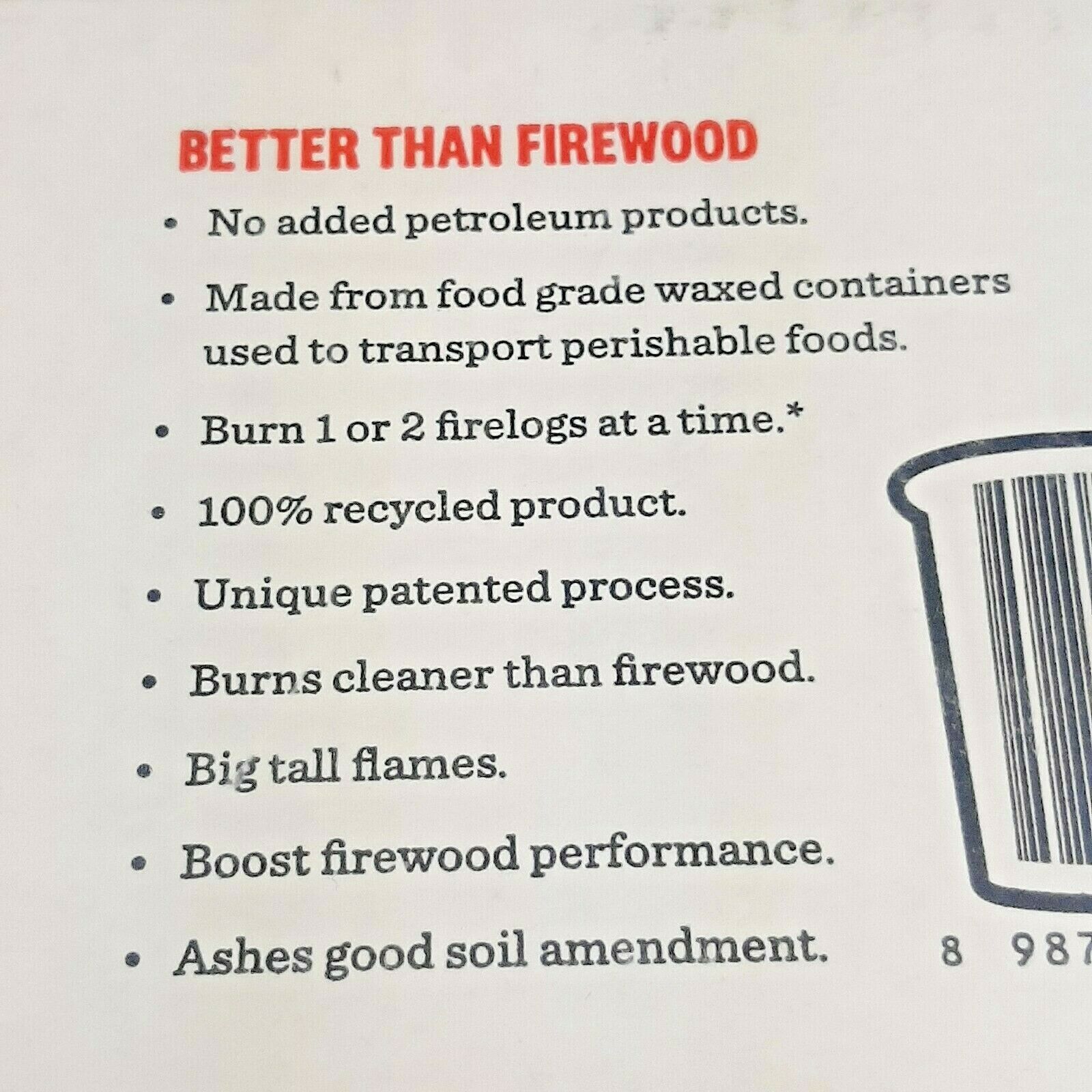 KFC Fried Chicken Scented Firelog Limited Edition 11 Herbs & Spices Enviro-Log - Fresh Stock Dated December 2025