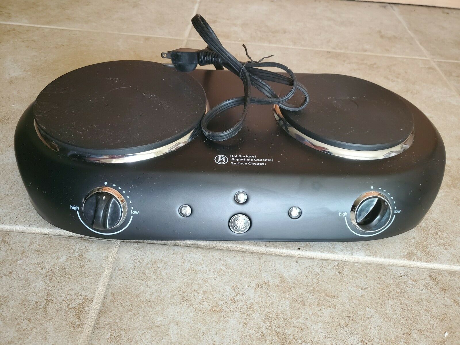 General Electric Dual Burner Hot Plate Model 169214 - Fresh Stock Dated February 2026