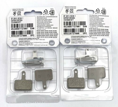2Pr Shimano B01S MTB Bike Disc Brake Pads Resin for DEORE LX ALIVIO ACERA ALTUS - Fresh Stock Dated December 2025