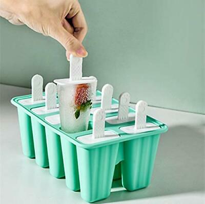 Popsicle Molds 10 Pieces Silicone Ice Pop Molds Popsicle Mold 10 Cavities-Green - Fresh Stock Dated December 2025