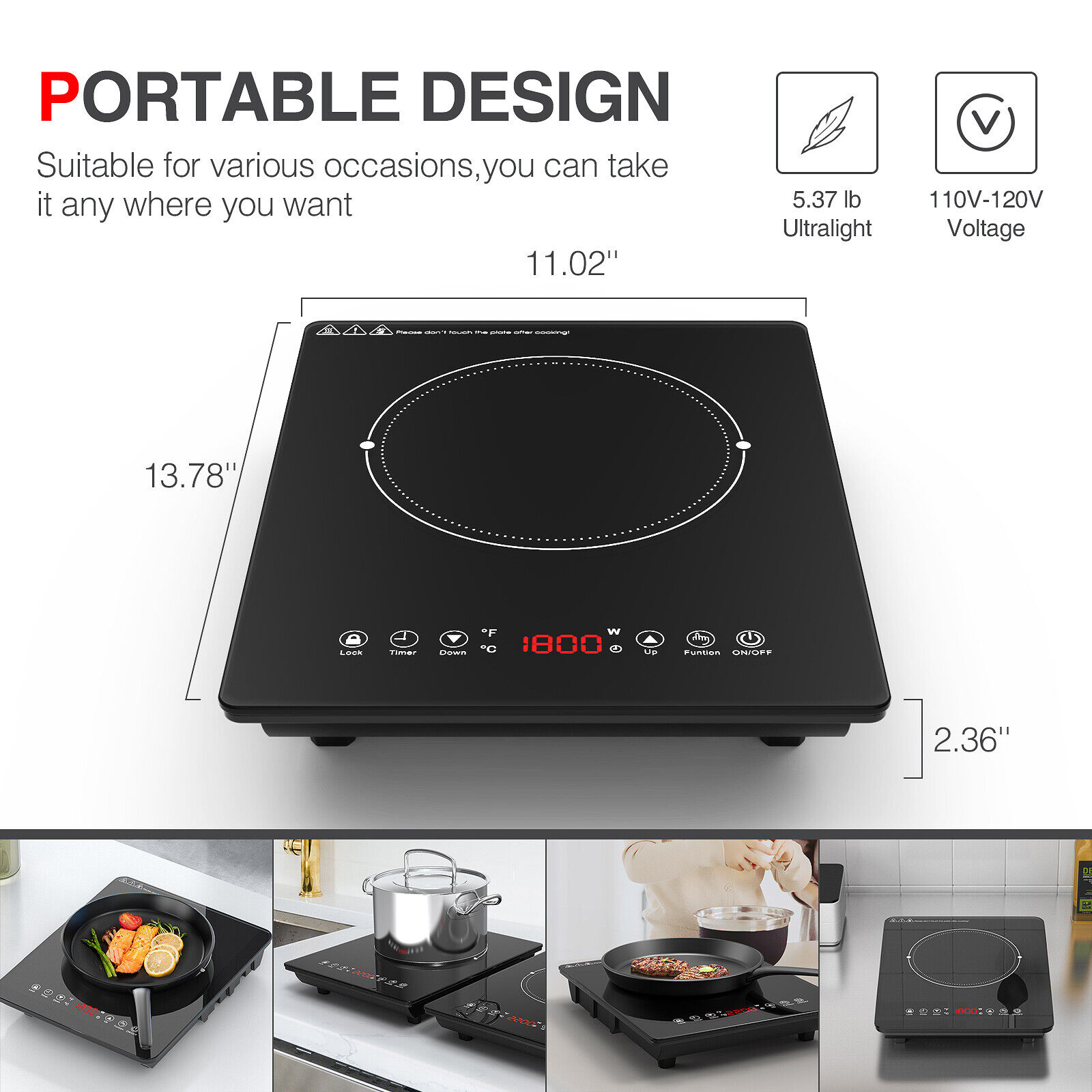 9 Power & 9 Temperature Levels Hot Plate, Child Lock & Timer Electric Stove - Fresh Stock Dated December 2025