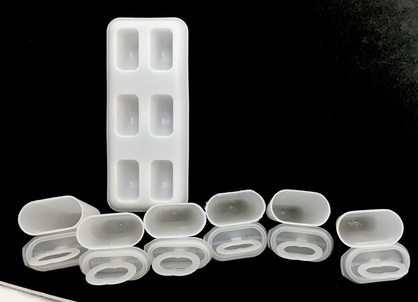 Vintage Tupperware Popsicle Maker Ice Tups Set of 6 Molds & Tray #481 - Fresh Stock Dated December 2025